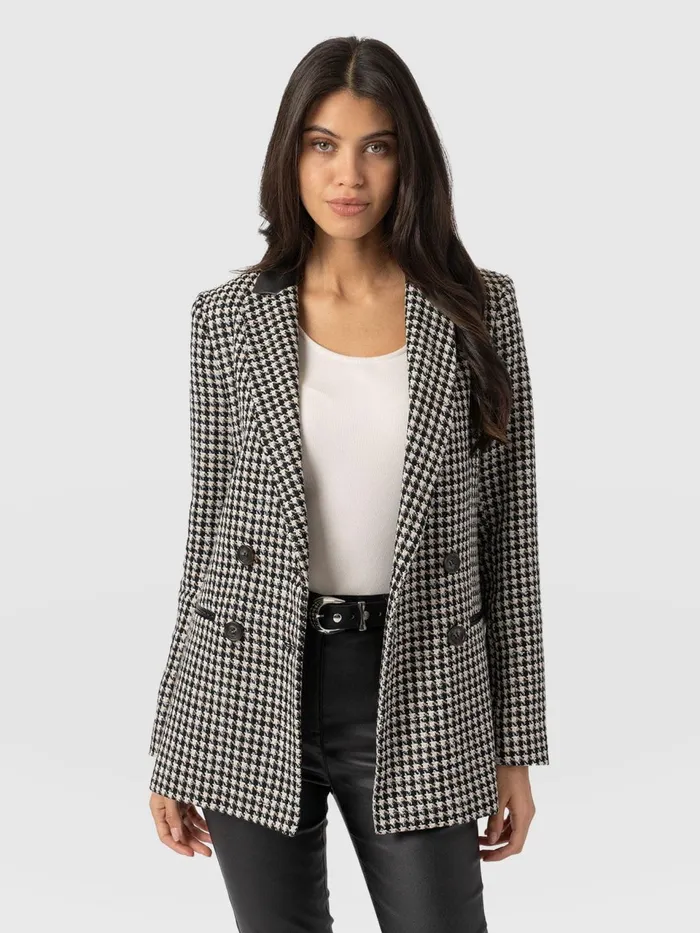 Cambridge Blazer 8211 Houndstooth Houndstooth Women Saint And Sofia Blazers
