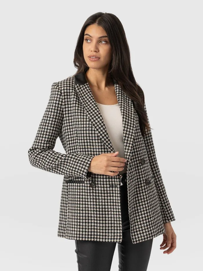 Cambridge Blazer 8211 Houndstooth Houndstooth Women Saint And Sofia Blazers