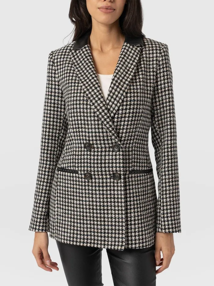Cambridge Blazer 8211 Houndstooth Houndstooth Women Saint And Sofia Blazers