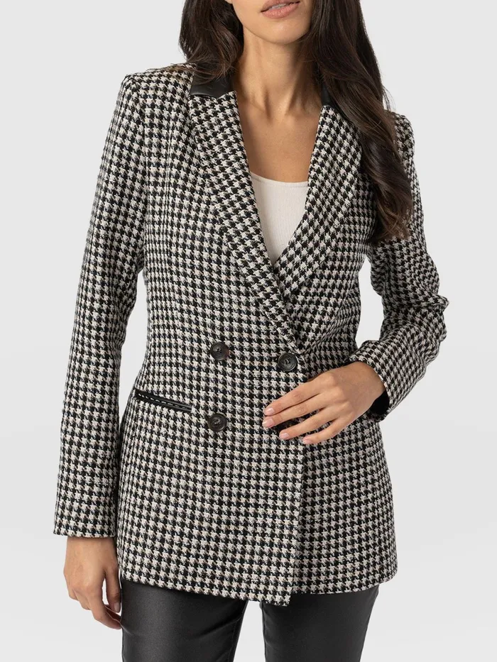 Cambridge Blazer 8211 Houndstooth Houndstooth Women Saint And Sofia Blazers