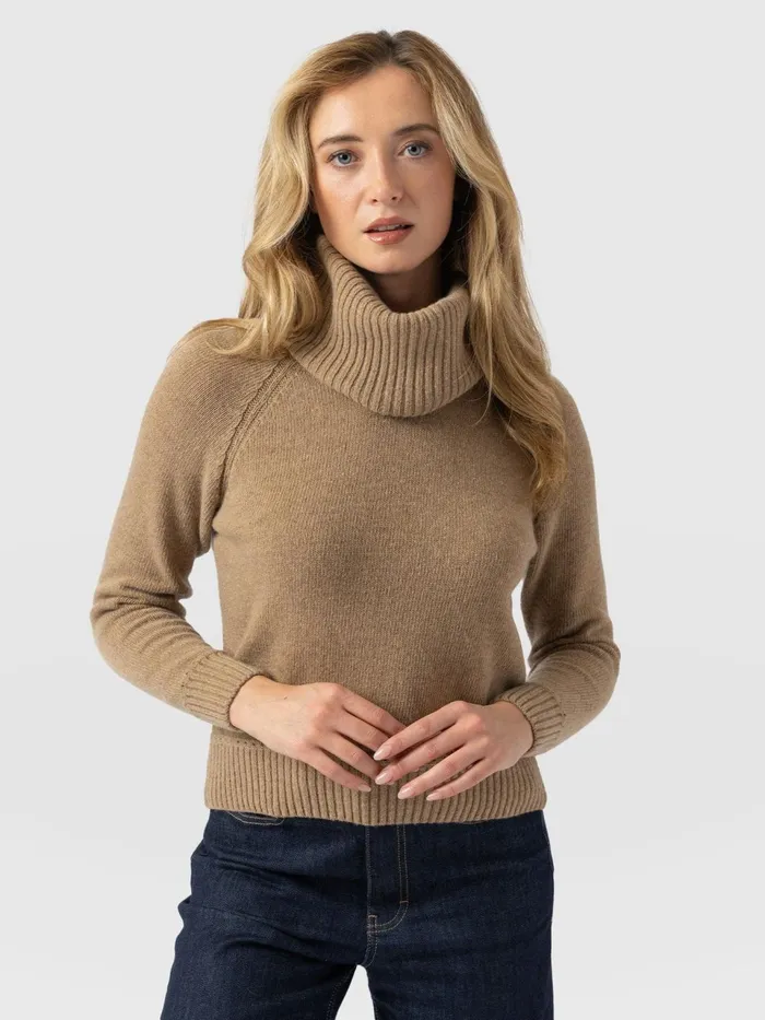 Cambridge Cashmere Jumper 8211 Beige Beige Women Saint And Sofia Knitwear