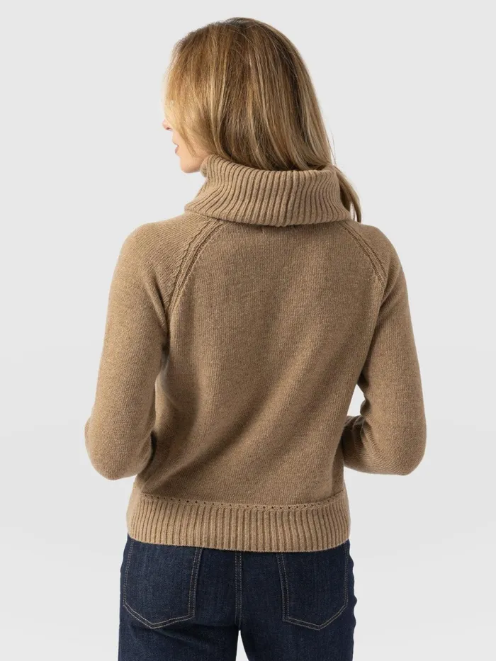 Cambridge Cashmere Jumper 8211 Beige Beige Women Saint And Sofia Knitwear