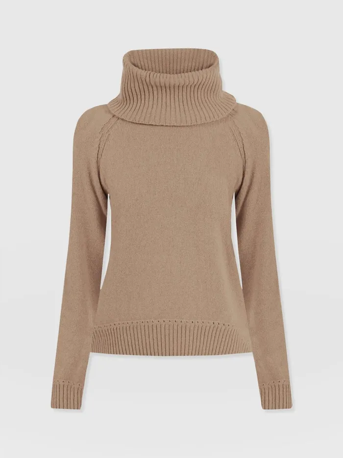 Cambridge Cashmere Jumper 8211 Beige Beige Women Saint And Sofia Knitwear