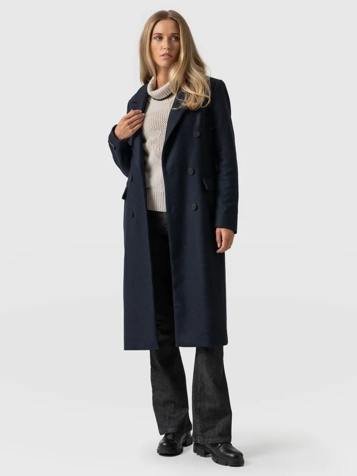 Cambridge Coat 8211 Navy Chevron Navy Chevron Women Saint And Sofia Coats and Jackets