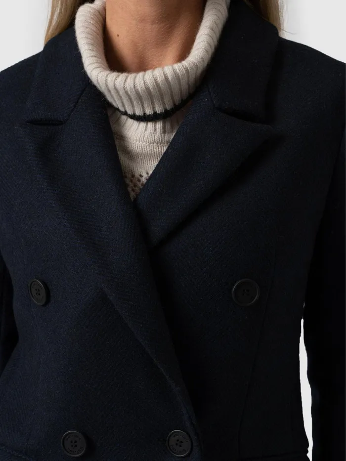 Cambridge Coat 8211 Navy Chevron Navy Chevron Women Saint And Sofia Coats and Jackets