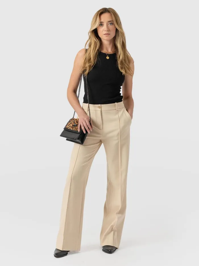 Cambridge Tailored Wide Leg Pant 8211 Beige Beige Women Saint And Sofia Pants
