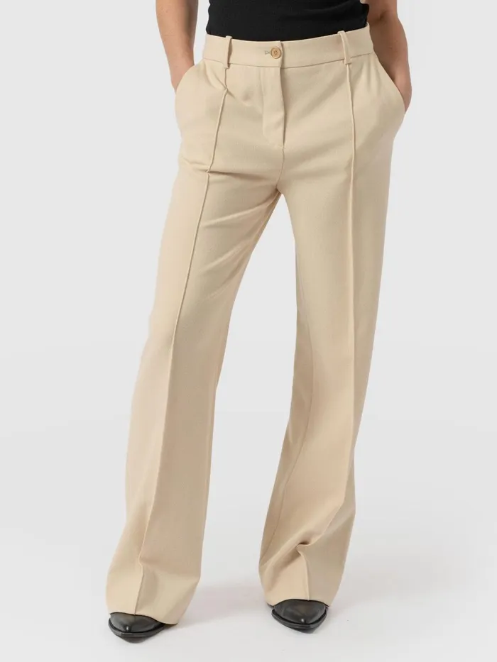 Cambridge Tailored Wide Leg Pant 8211 Beige Beige Women Saint And Sofia Pants