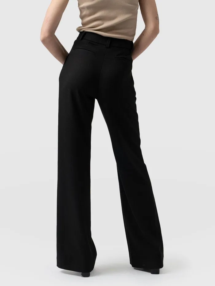 Cambridge Tailored Wide Leg Pant 8211 Black Black Women Saint And Sofia Pants