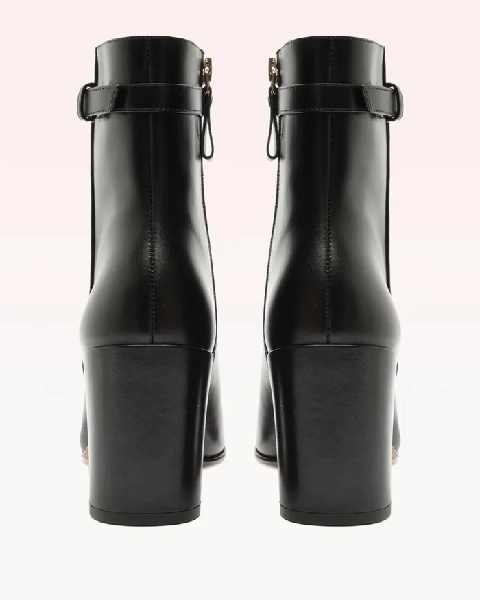 Candance 90 Bootie 8211 Luxury Leather Boots 8211 Designer Booties Black Women Alexandre Birman Boots