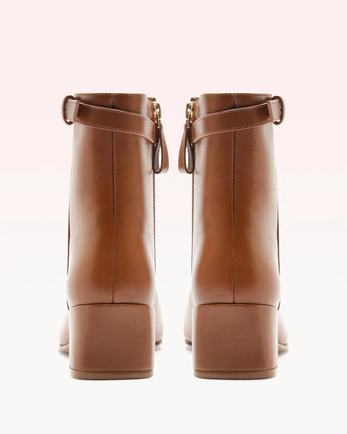 Candance Leather Bootie 8211 Luxury Leather Boots 8211 Designer Booties Toast Women Alexandre Birman Boots