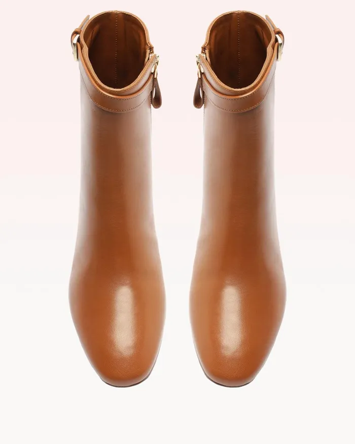 Candance Leather Bootie 8211 Luxury Leather Boots 8211 Designer Booties Toast Women Alexandre Birman Boots