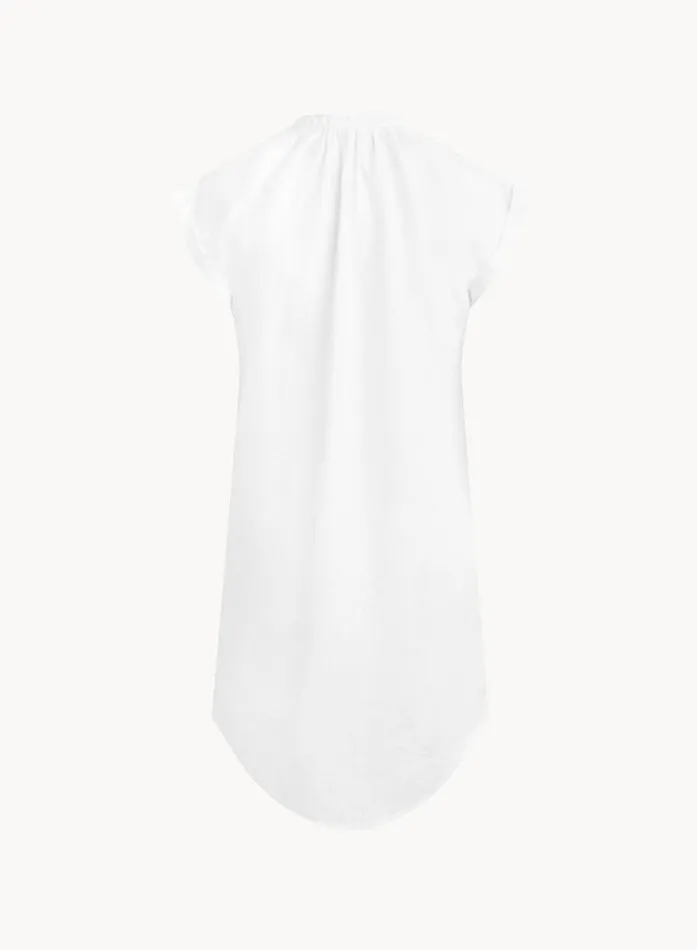 Cap Sleeve Henley Dress 8211 White Women Bella Dahl Mini Dresses Cap Sleeve Henley Dress 8211 White Women Bella Dahl Mini Dresses