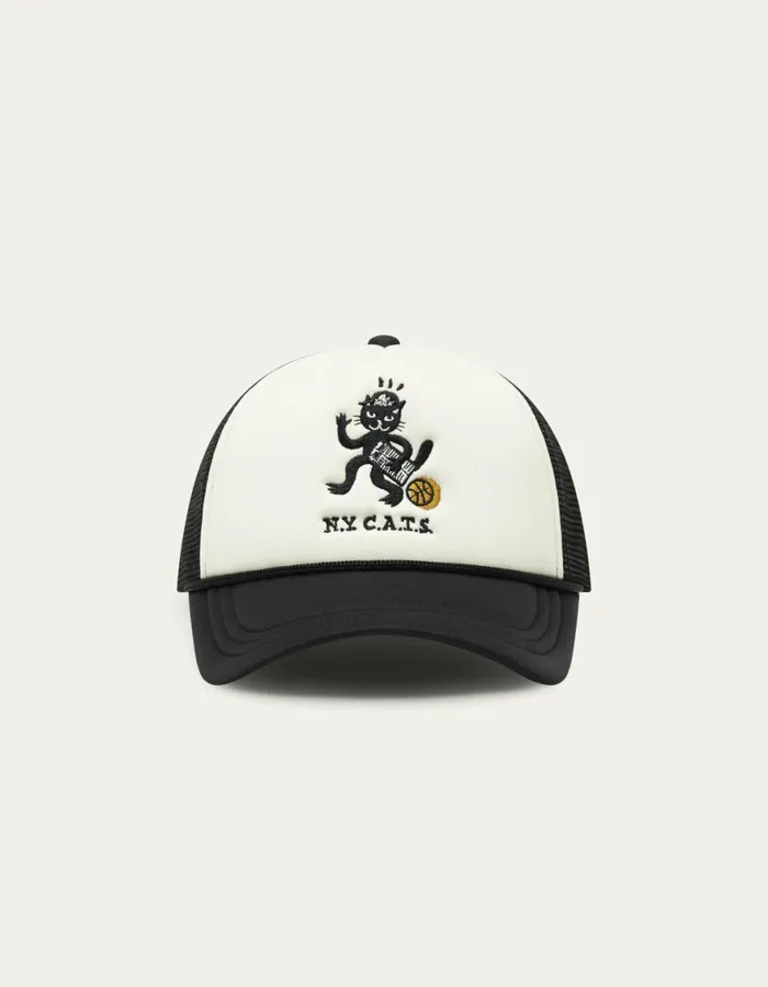 CapsHats Men Les Deux Bruno Foam Trucker Cap 8211 BlackLight Ivory