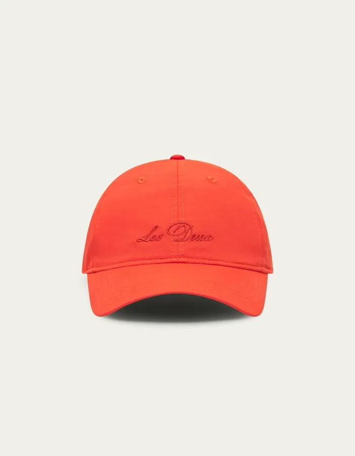 CapsHats Men Les Deux Tech Dad Cap 8211 Tangerine Tango