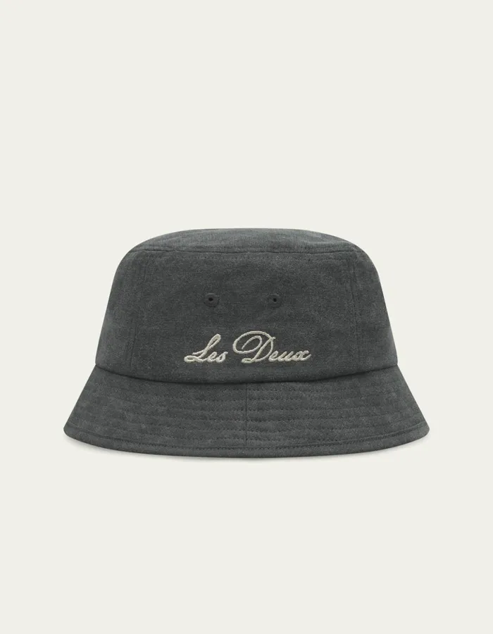 CapsHats Men Les Deux Washed Bucket Hat 8211 BlackBlack