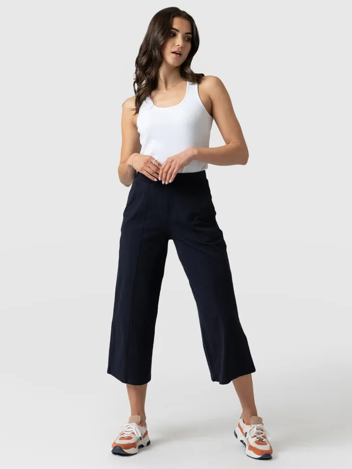Cara Wide Leg Culotte 8211 Navy Navy Women Saint And Sofia Shorts
