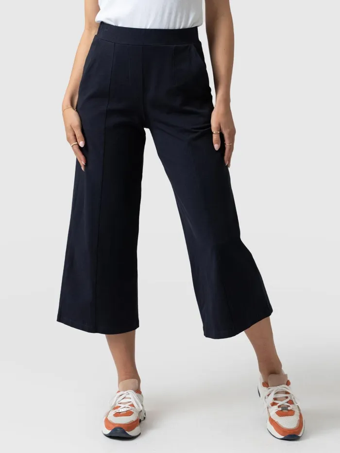 Cara Wide Leg Culotte 8211 Navy Navy Women Saint And Sofia Shorts