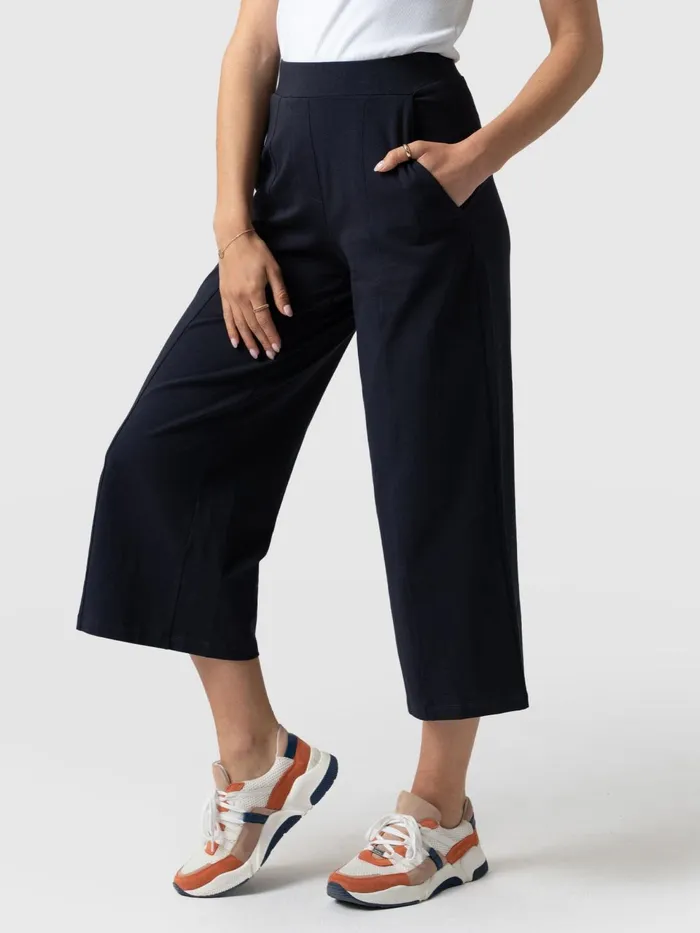 Cara Wide Leg Culotte 8211 Navy Navy Women Saint And Sofia Shorts