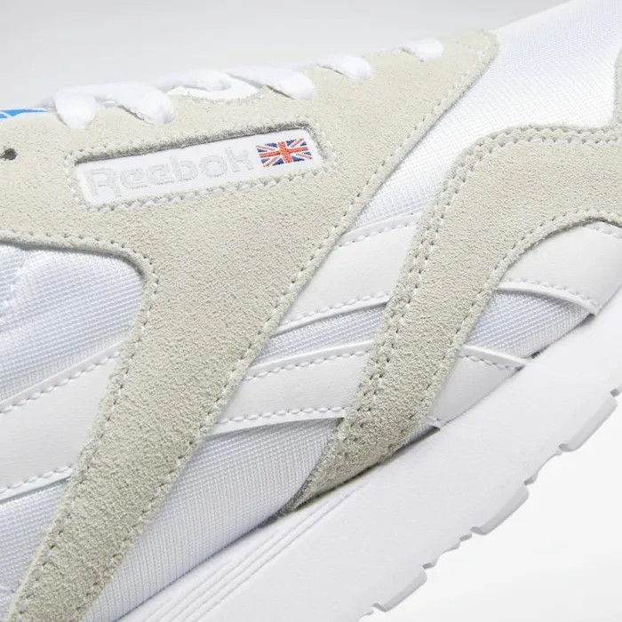 Casual Shoes Mens Reebok Classic Nylon Shoes White White Light Grey