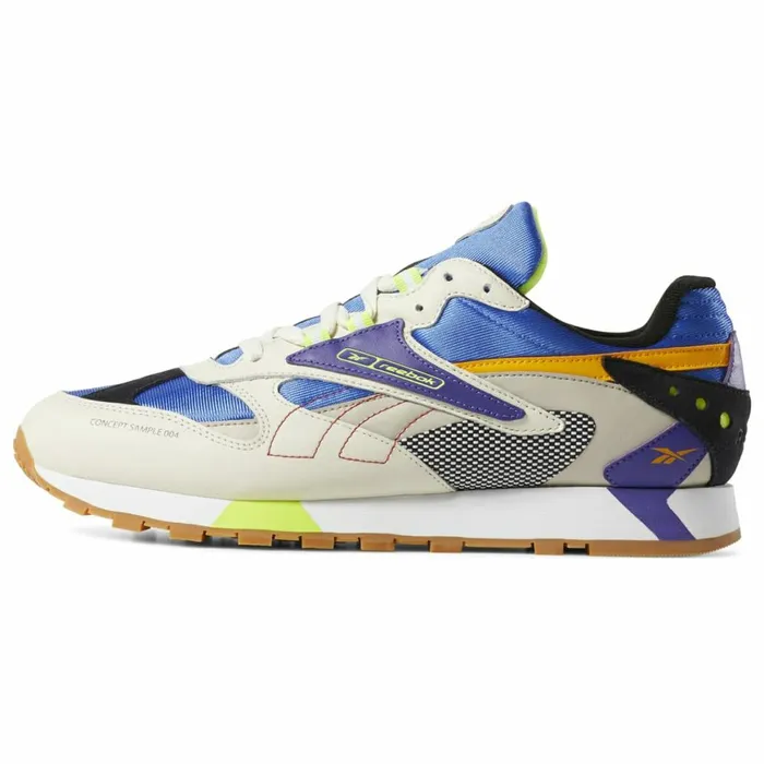Casual Shoes MensWomens Reebok Classic Leather ATI 90s Shoes Cream Sand Cobalt Lime
