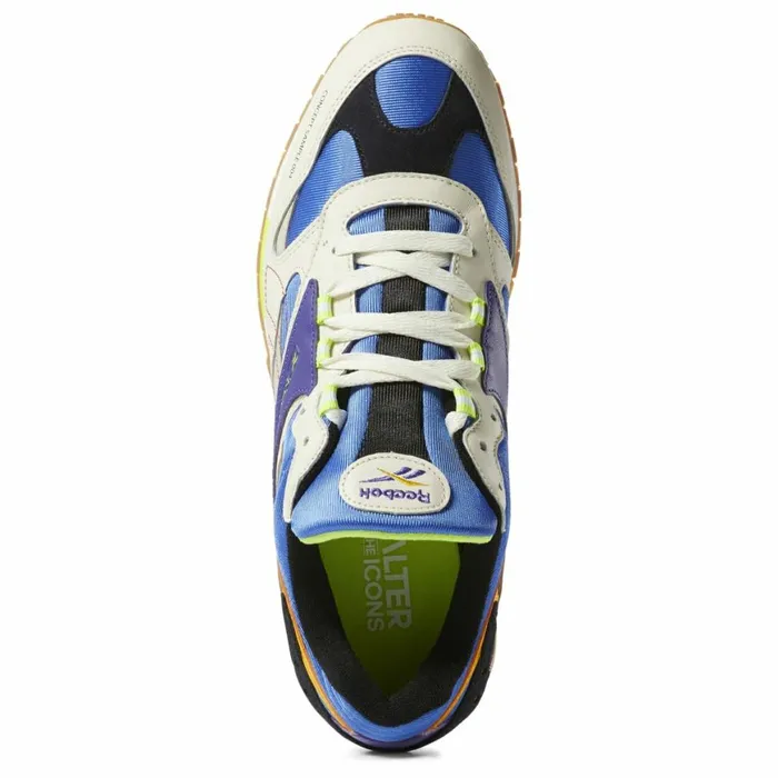 Casual Shoes MensWomens Reebok Classic Leather ATI 90s Shoes Cream Sand Cobalt Lime