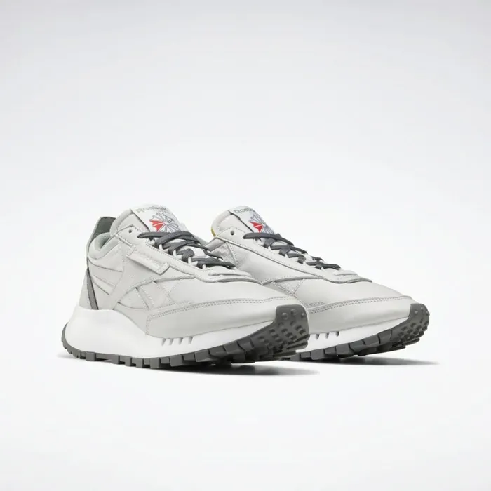 Casual Shoes MensWomens Reebok Classic Leather Legacy Shoes Pure Grey 2 True Grey 7 Harmony Green