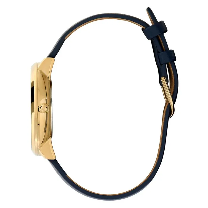 Celestial Watches Women Olivia Burton 35mm Nova Slim Gold and Sapphire Blue Leather Strap Watch