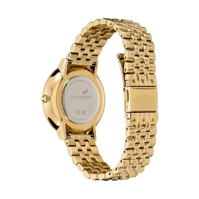 Celestial Watches Women Olivia Burton 35mm Nova Slim Mushroom and Gold Bracelet Watch