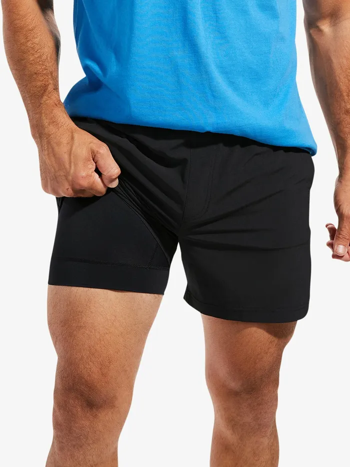Chubbies Athletic Men The Secret Agents 55034 Compression Lined Sport Chubbies Shorts Blackblack Liner