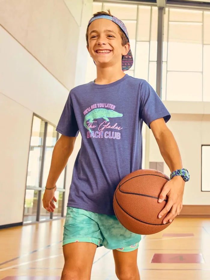 Chubbies Athletic Shorts Kids The Endless Summers Mint Fogshark Liner