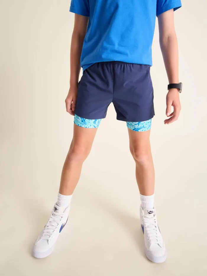 Chubbies Athletic Shorts Kids The Shark Sides Navyblue Shark Liner