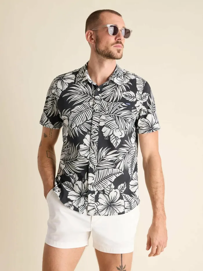 Chubbies Button Ups Men The Visual Ferner Black Floral