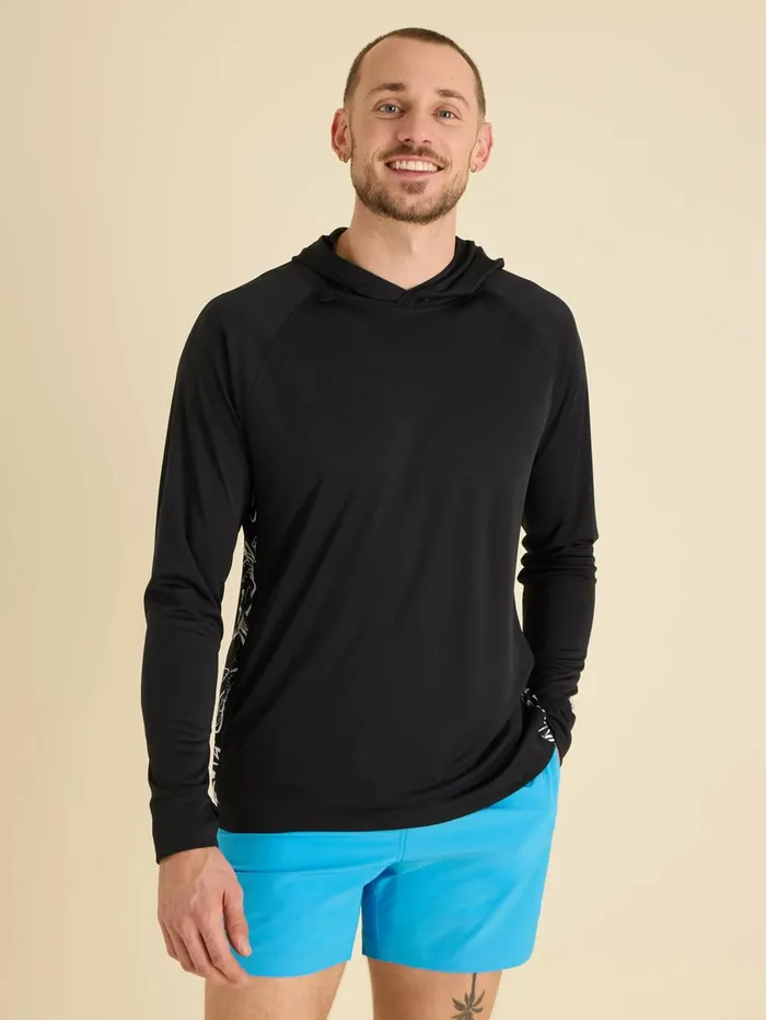 Chubbies Long Sleeve Shirts Men The Tall Dark And Hoodie Black