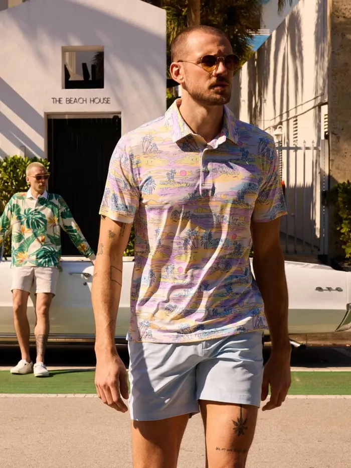 Chubbies Polos Men The Kiss And Pastel Pastel Purple Landscape