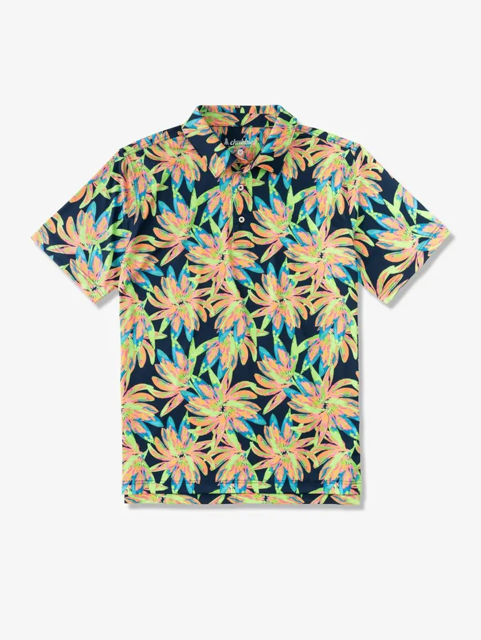 Chubbies Polos Men The Ocean Flower Navy Floral