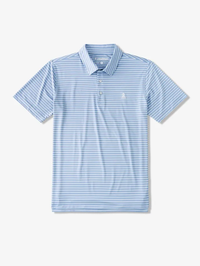 Chubbies Polos Men The Waves Of Joy Light Bluewhite Stripe