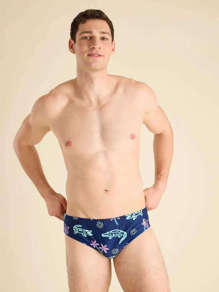 Chubbies Swim Men The Neon Glades Navy Alligator Palms