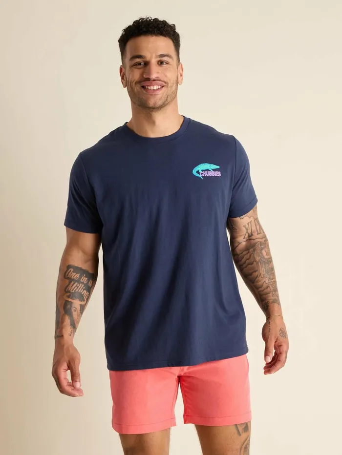 Chubbies Tees and Tanks Men The Glades Beach Club Navy