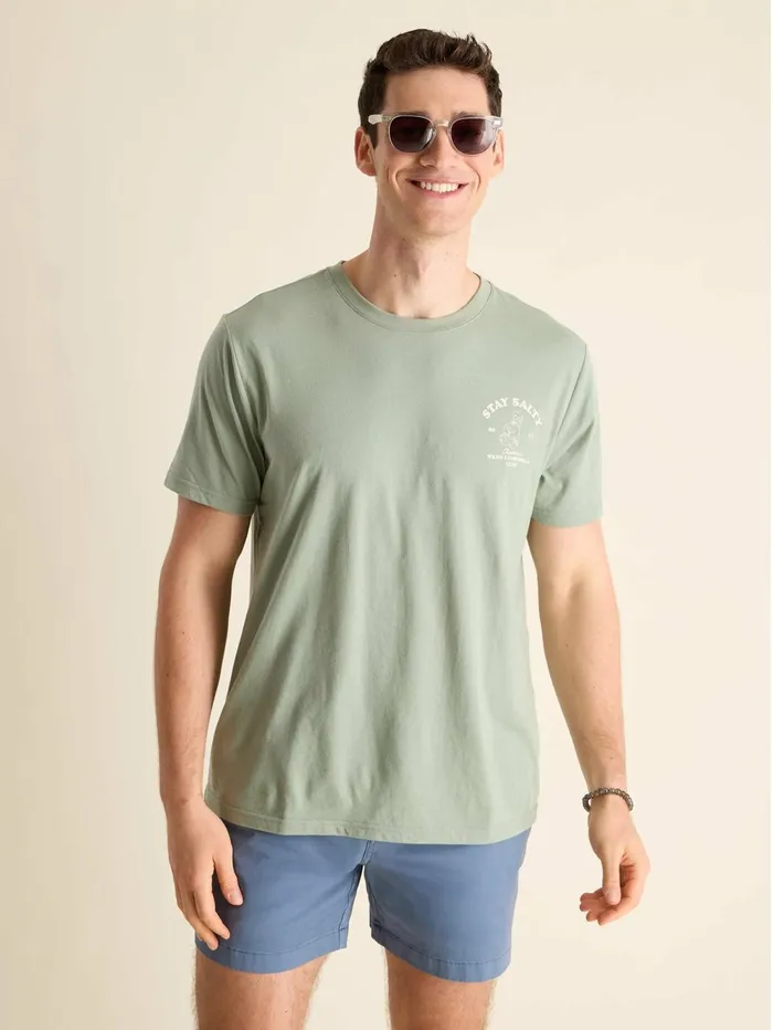 Chubbies Tees and Tanks Men The Saltwater Swimmer Light Green