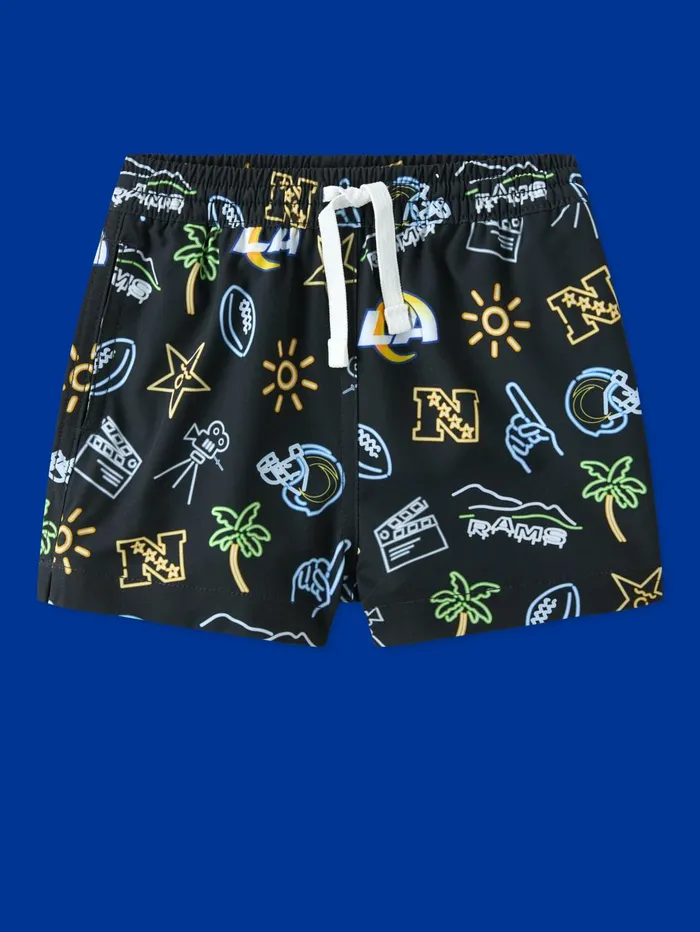 Chubbies Toddler 6m6 Swim The Neon Rams Los Angeles Rams Black