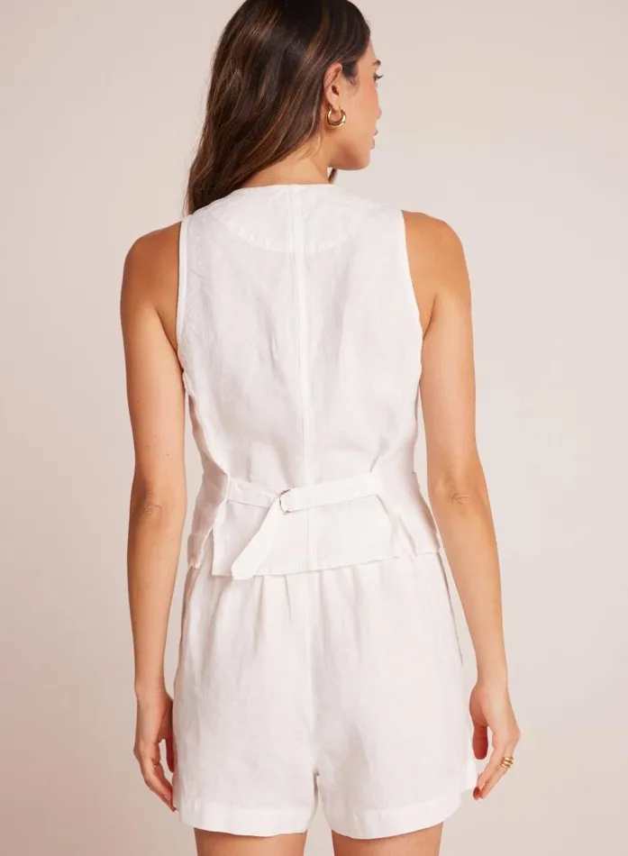 Cinch Back Vest 8211 White Women Bella Dahl Sleeveless