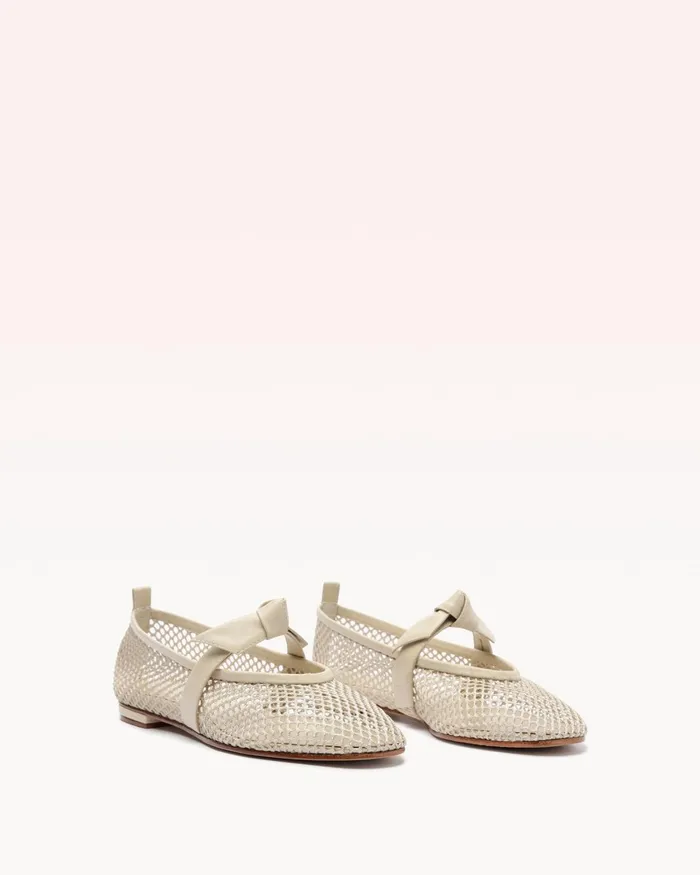 Clarita Ballerina Mesh Dove Dove Women Alexandre Birman Flats