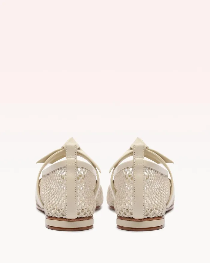 Clarita Ballerina Mesh Dove Dove Women Alexandre Birman Flats