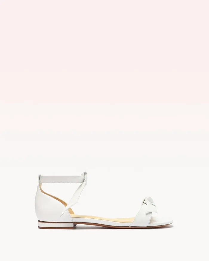 Clarita Flat Sandal In Nappa Leather Alexandre Birman White Women Alexandre Birman Flats Clarita Flat Sandal In Nappa Leather Alexandre Birman White Women Alexandre Birman Flats