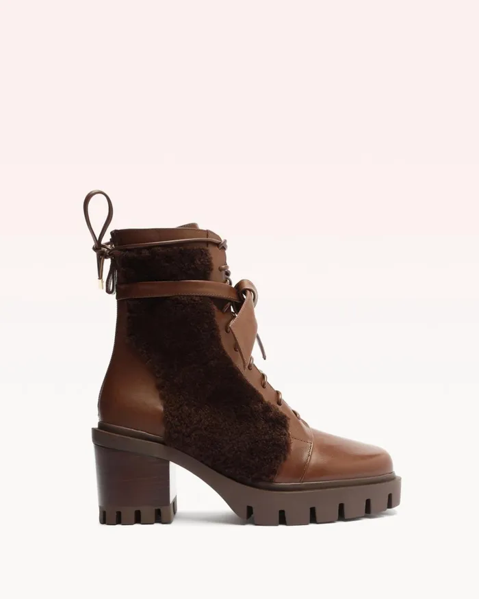 Clarita Shearling Combat Boots 8211 Brown Combat Boots For Mousse Women Alexandre Birman Boots Clarita Shearling Combat Boots 8211 Brown Combat Boots For Mousse Women Alexandre Birman Boots