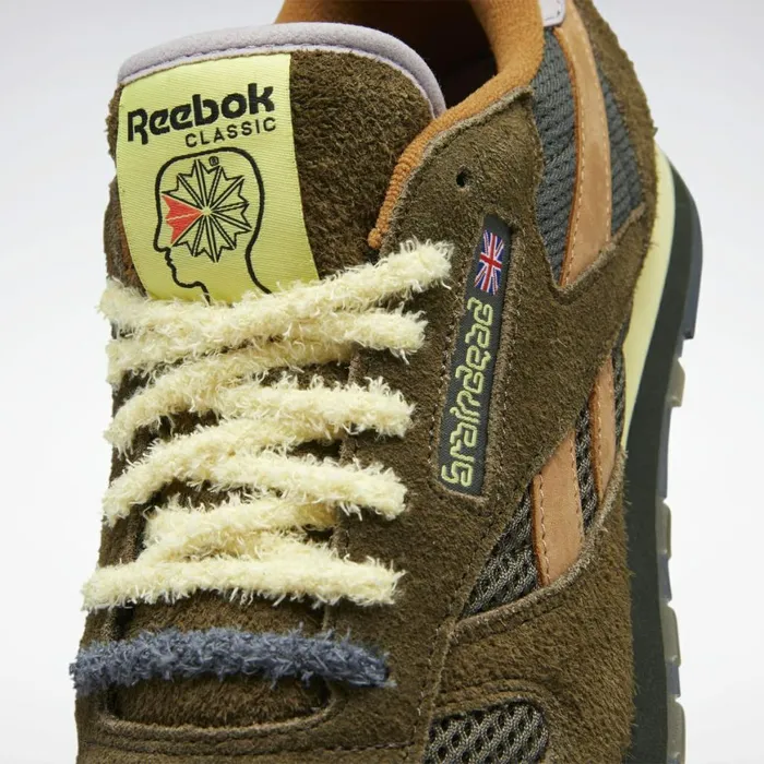 Classic Leather Mens Reebok Brain Dead Classic Leather Shoes Moss Soft Camel Filtered Yellow