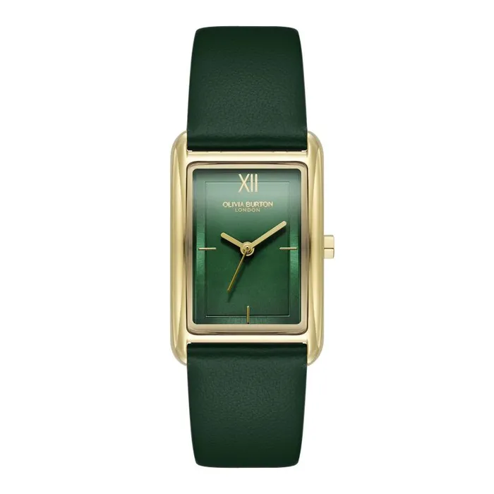 Classic Watches Women Olivia Burton 23mm Grove Gold and Forest Green Leather Strap Watch Classic Watches Women Olivia Burton 23mm Grove Gold and Forest Green Leather Strap Watch