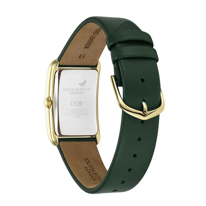 Classic Watches Women Olivia Burton 23mm Grove Gold and Forest Green Leather Strap Watch