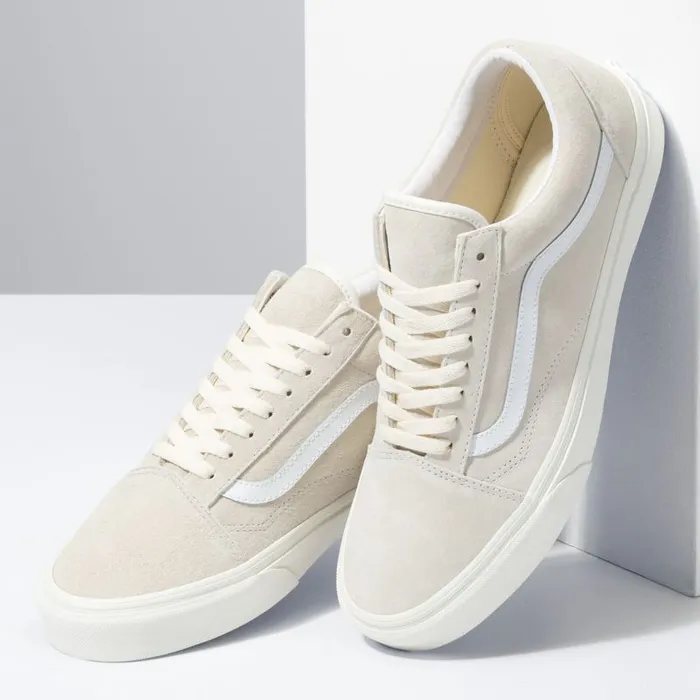Classics Shoes Men Vans Pig Suede Old Skool Marshmallowtrue White Classics Shoes Men Vans Pig Suede Old Skool Marshmallowtrue White