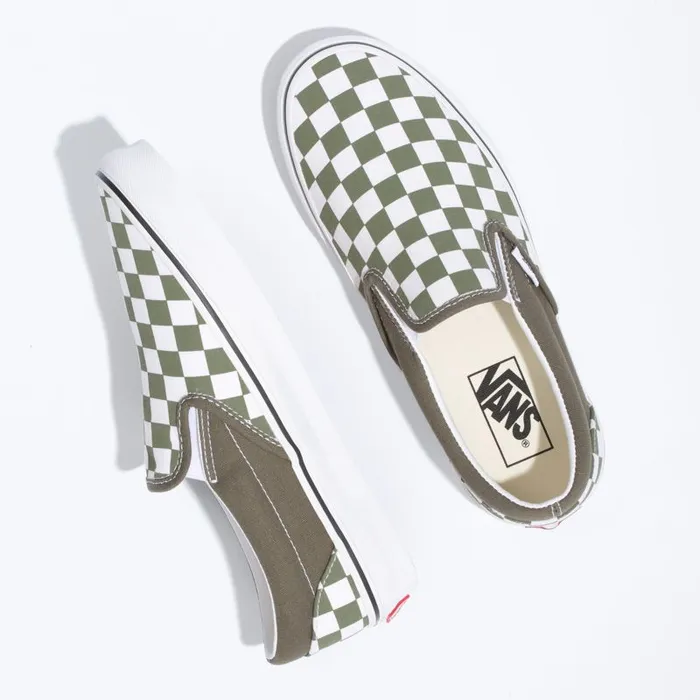Classics Shoes MenWomen Vans Checkerboard Classic SlipOn Grape Leaftrue White Classics Shoes MenWomen Vans Checkerboard Classic SlipOn Grape Leaftrue White